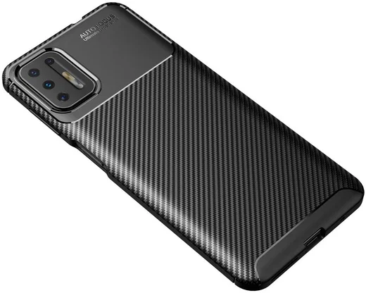 Motorola Moto G9 Plus Hoesje Siliconen Carbon Back Cover Zwart afbeelding 5