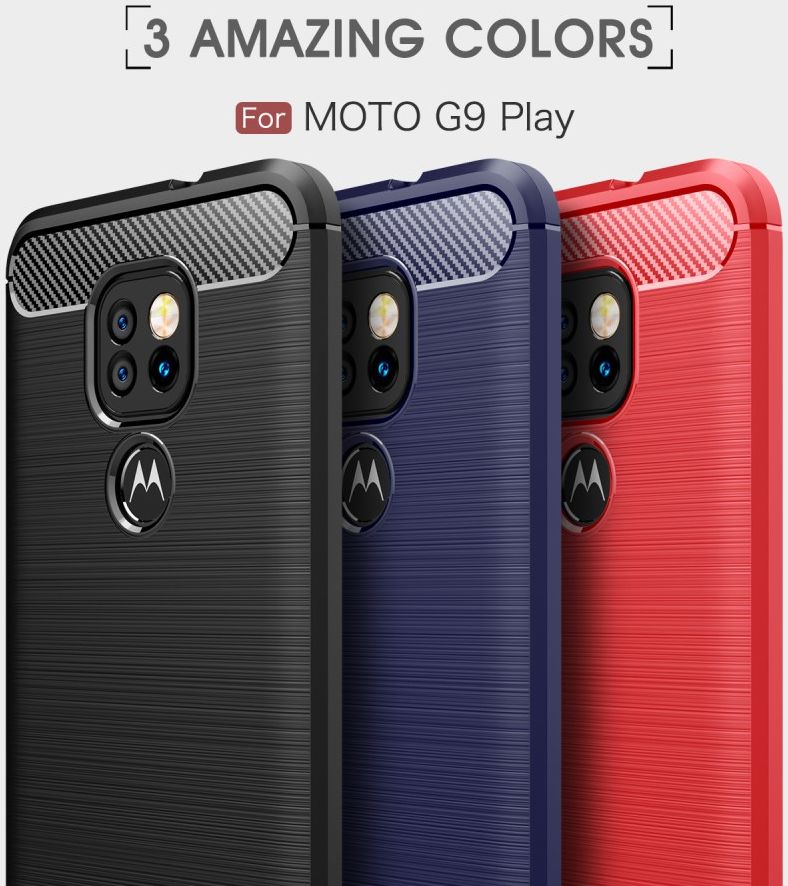 Motorola Moto G9 Play / Moto E7 Plus Siliconen Carbon Hoesje Zwart afbeelding 12