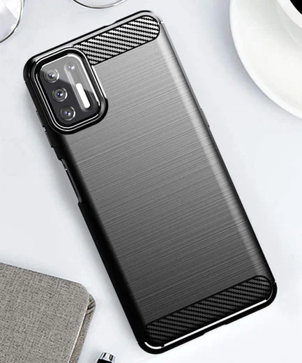 Motorola Moto G9 Plus Hoesje Geborsteld TPU Zwart afbeelding 6
