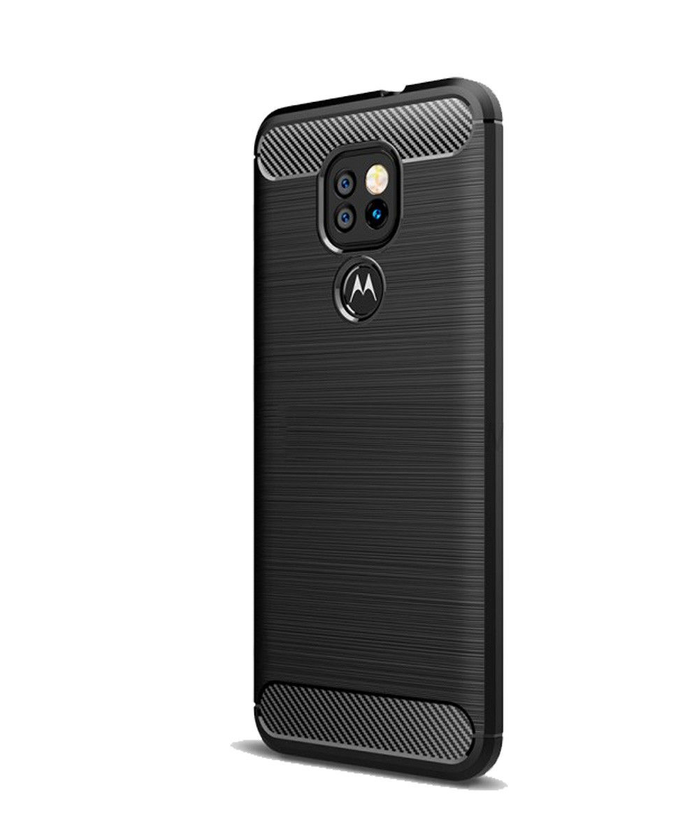 Motorola Moto G9 Play / Moto E7 Plus Geborsteld TPU Flexibel Zwart afbeelding 1