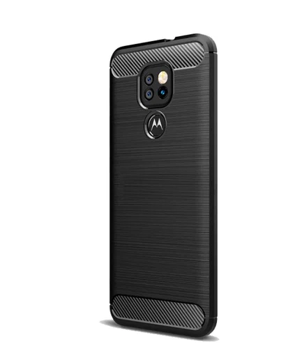 Motorola Moto G9 Play / Moto E7 Plus Geborsteld TPU Flexibel Zwart afbeelding 1