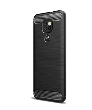 Motorola Moto G9 Play / Moto E7 Plus Geborsteld TPU Flexibel Zwart