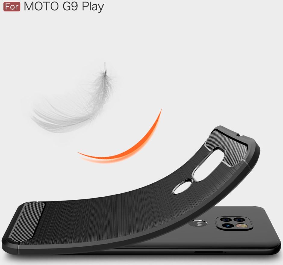 Motorola Moto G9 Play / Moto E7 Plus Geborsteld TPU Flexibel Zwart afbeelding 4