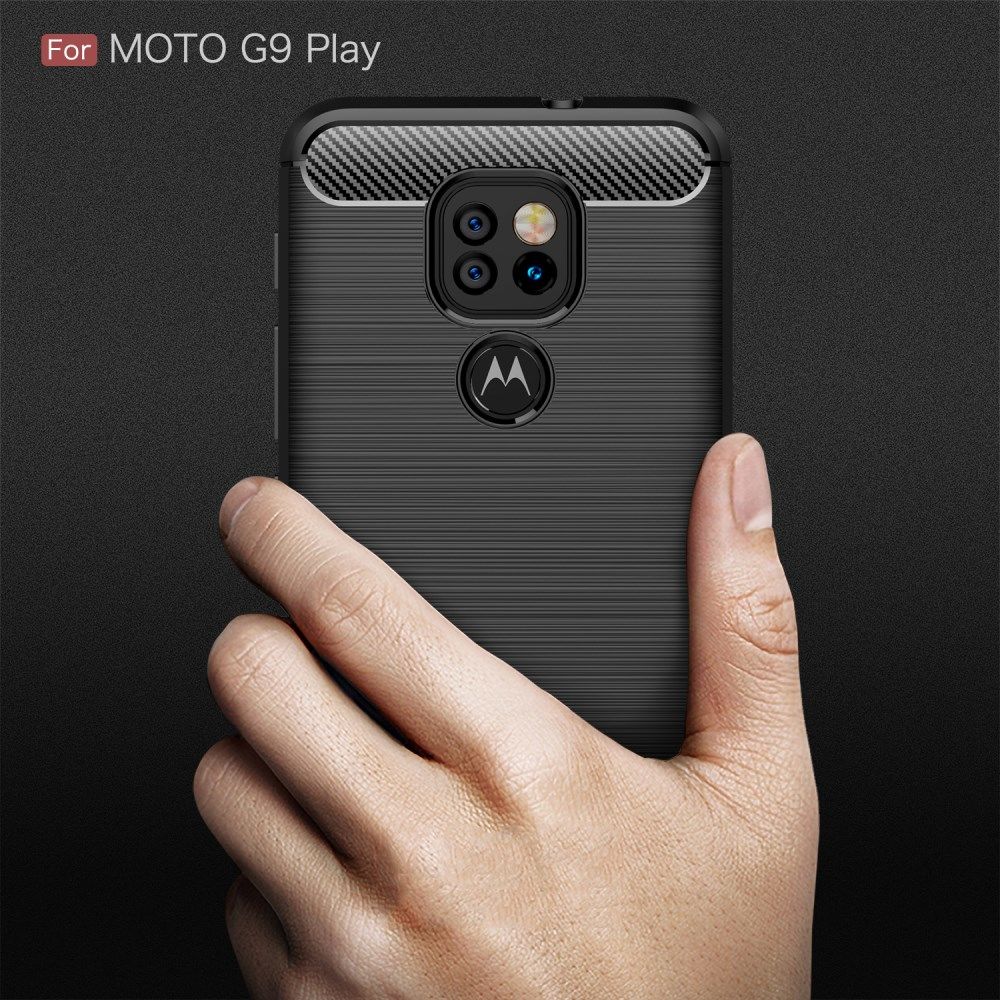 Motorola Moto G9 Play / Moto E7 Plus Geborsteld TPU Flexibel Zwart afbeelding 12