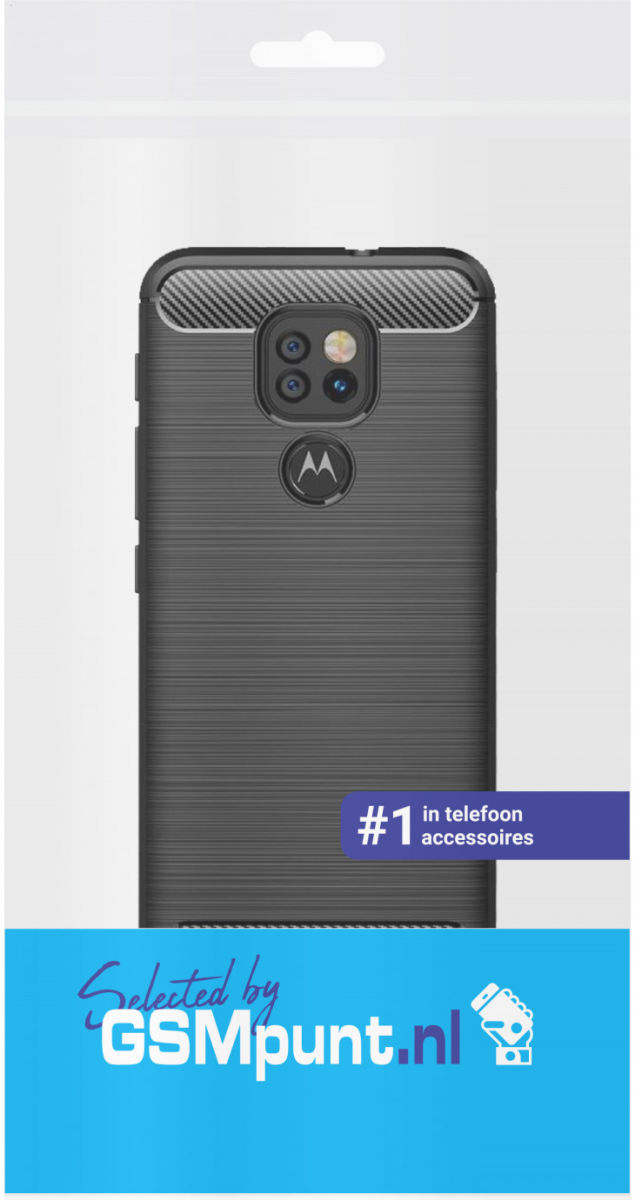 Motorola Moto G9 Play / Moto E7 Plus Geborsteld TPU Flexibel Zwart afbeelding 3