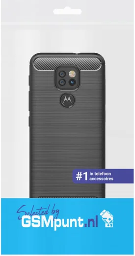 Motorola Moto G9 Play / Moto E7 Plus Geborsteld TPU Flexibel Zwart afbeelding 3
