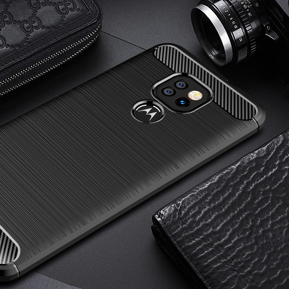 Motorola Moto G9 Play / Moto E7 Plus Geborsteld TPU Flexibel Zwart afbeelding 5