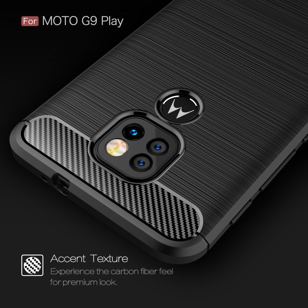 Motorola Moto G9 Play / Moto E7 Plus Geborsteld TPU Flexibel Zwart afbeelding 9