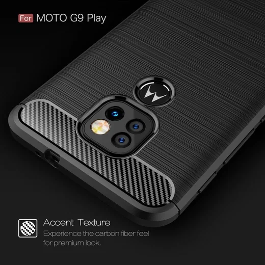 Motorola Moto G9 Play / Moto E7 Plus Geborsteld TPU Flexibel Zwart afbeelding 9