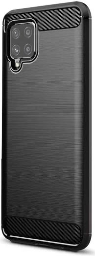 Samsung Galaxy A42 Hoesje Geborsteld TPU Flexibele Back Cover Zwart afbeelding 2