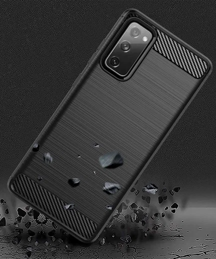 Samsung Galaxy S20 FE Hoesje Geborsteld TPU Back Cover Zwart afbeelding 11