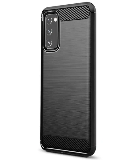 Samsung Galaxy S20 FE Hoesje Geborsteld TPU Back Cover Zwart afbeelding 1