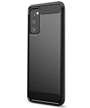 Samsung Galaxy S20 FE Hoesje Geborsteld TPU Back Cover Zwart