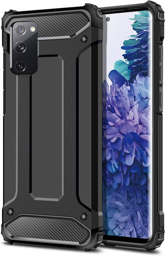 Samsung Galaxy S20 FE Hoesje Shock Proof Hybride Backcover Zwart afbeelding 1