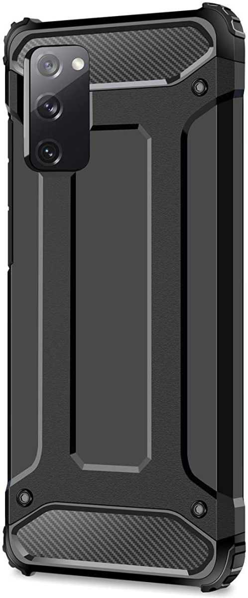 Samsung Galaxy S20 FE Hoesje Shock Proof Hybride Backcover Zwart afbeelding 4