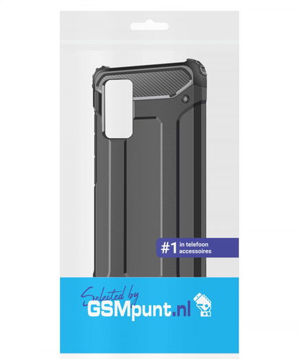 Samsung Galaxy S20 FE Hoesje Shock Proof Hybride Backcover Zwart afbeelding 2