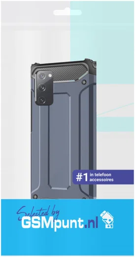 Samsung Galaxy S20 FE Hoesje Hybride Backcover Blauw afbeelding 2