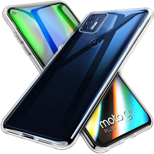 Motorola Moto G9 Plus Hoesje Flexibel en Dun TPU Transparant afbeelding 2