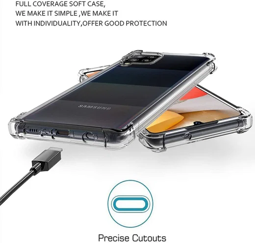 Samsung Galaxy A42 Hoesje Schokbestendig Dun TPU Transparant afbeelding 6