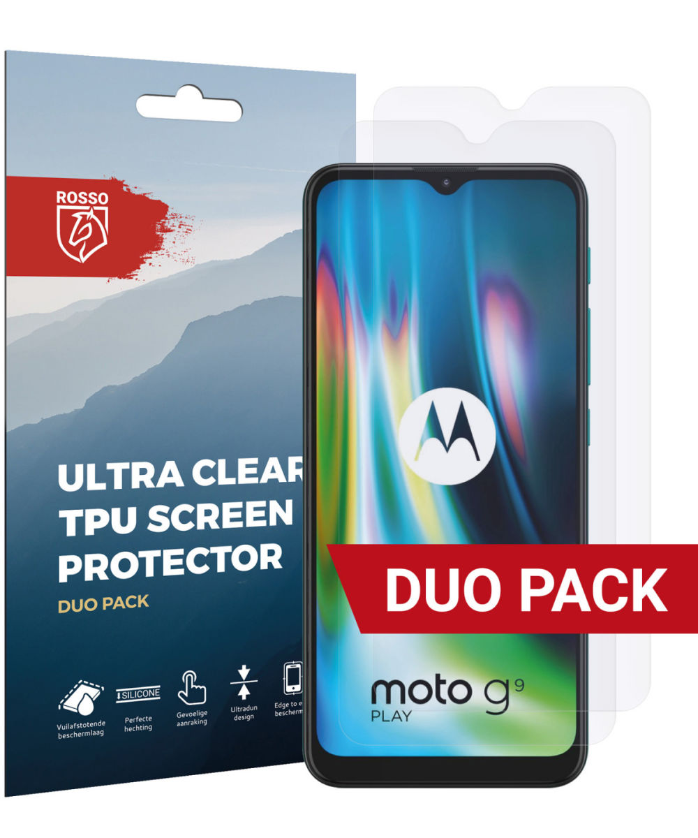 Rosso Motorola Moto G9 Play / E7+ Ultra Clear Screenprotector Duo Pack afbeelding 1