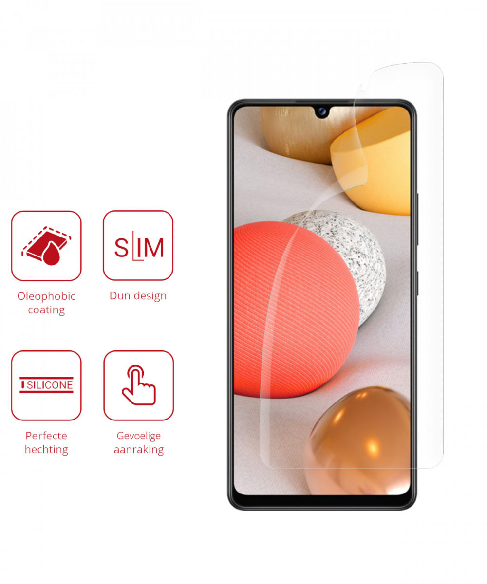 Rosso Samsung Galaxy A42 Ultra Clear Screen Protector Duo Pack afbeelding 2