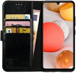 Rosso Element Samsung Galaxy A42 Hoesje Book Cover Zwart afbeelding