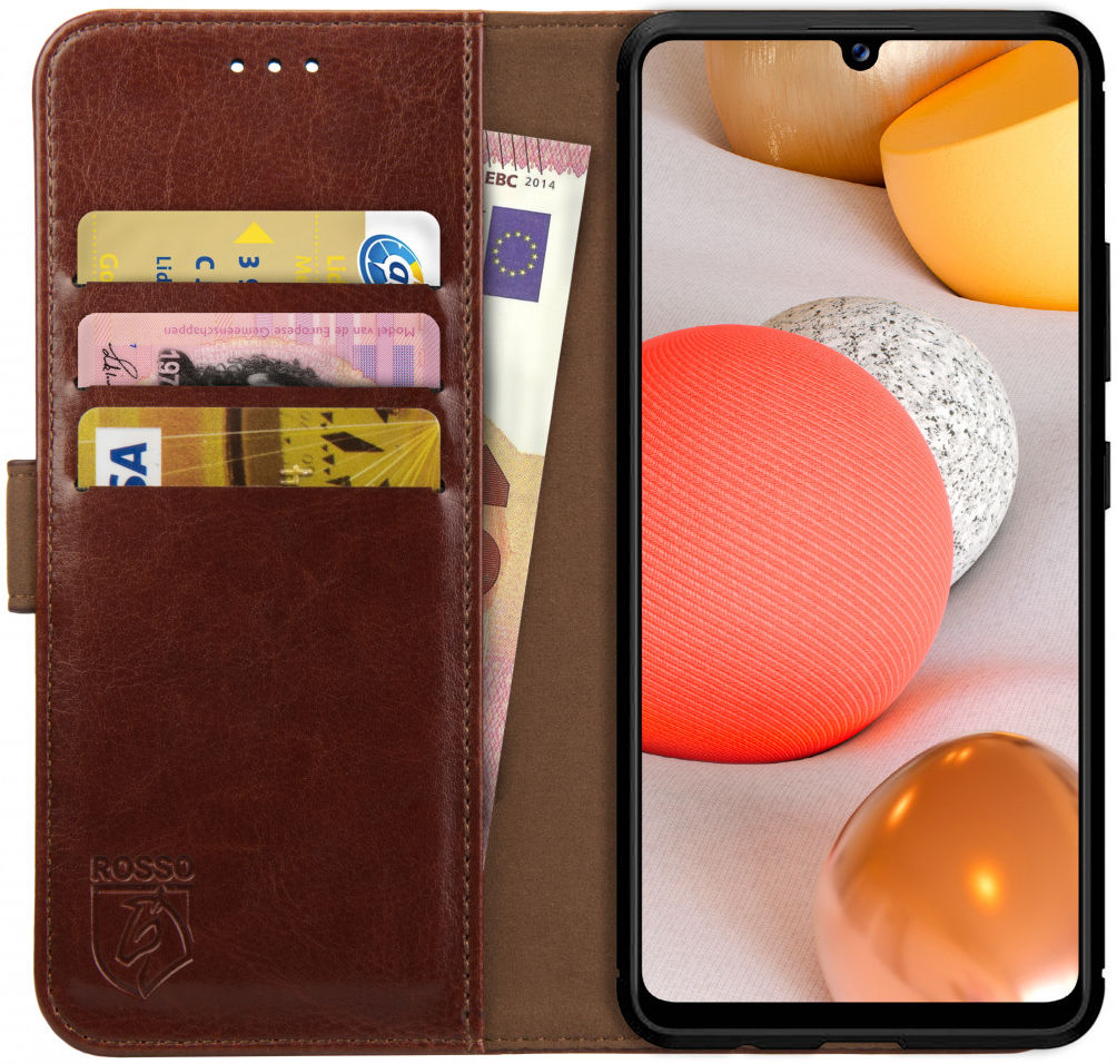 Rosso Element Samsung Galaxy A42 Hoesje Book Cover Bruin afbeelding 1