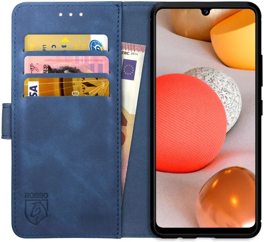 Rosso Element Samsung Galaxy A42 Hoesje Book Cover Blauw afbeelding 1