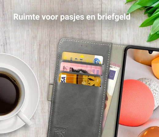 Rosso Element Samsung Galaxy A42 Hoesje Book Cover Grijs afbeelding 6