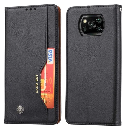 Xiaomi Poco X3/X3 Pro Hoesje Portemonnee Book Case Kunstleer Zwart afbeelding 4