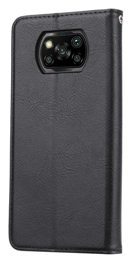 Xiaomi Poco X3/X3 Pro Hoesje Portemonnee Book Case Kunstleer Zwart afbeelding 3