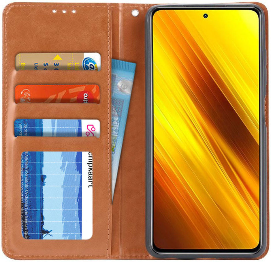Xiaomi Poco X3/X3 Pro Hoesje Portemonnee Book Case Kunstleer Rood afbeelding 2