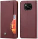 Xiaomi Poco X3/X3 Pro Hoesje Portemonnee Book Case Kunstleer Bordeaux afbeelding 4