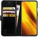 Rosso Element Xiaomi Poco X3 / X3 Pro Hoesje Book Cover Zwart afbeelding 1