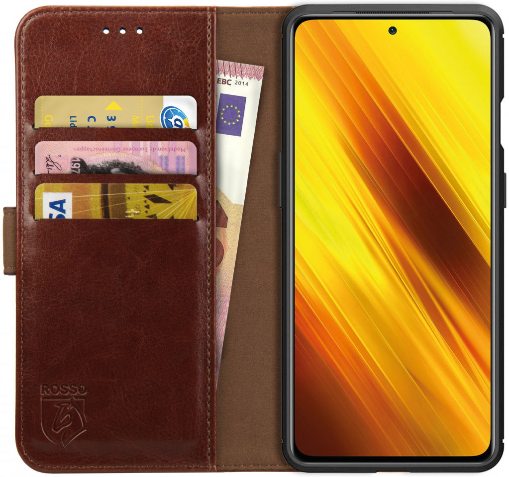 Rosso Element Xiaomi Poco X3 / X3 Pro Hoesje Book Cover Bruin afbeelding 1