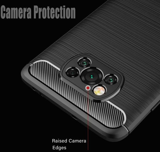 Xiaomi Poco X3/X3 Pro Hoesje Geborsteld TPU Flexibele Back Cover Zwart afbeelding 7