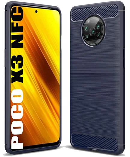 Xiaomi Poco X3/X3 Pro Hoesje Geborsteld TPU Flexibele Back Cover Blauw afbeelding 5