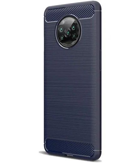 Xiaomi Poco X3/X3 Pro Hoesje Geborsteld TPU Flexibele Back Cover Blauw afbeelding 1