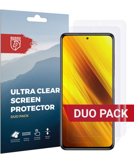 Rosso Xiaomi Poco X3/X3 Pro Screenprotector Ultra Clear Folie Duo Pack afbeelding 1