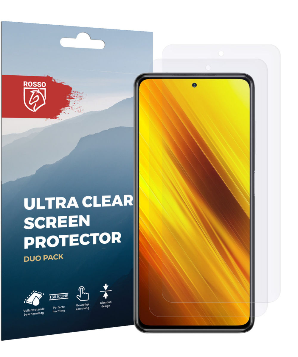 Rosso Xiaomi Poco X3/X3 Pro Screenprotector Ultra Clear Folie Duo Pack afbeelding 10