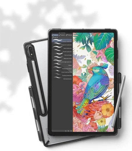 Ringke Fusion Samsung Galaxy Tab S7 Hoes Smoke Black afbeelding 5