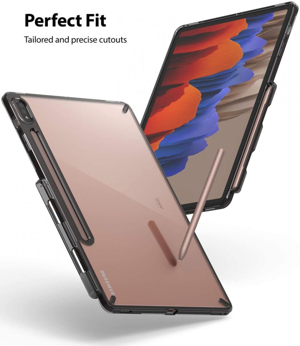 Ringke Fusion Samsung Galaxy Tab S7+ / S8+ Hoes Smoke Black afbeelding 2