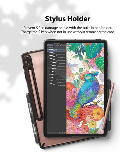 Ringke Fusion Samsung Galaxy Tab S7+ / S8+ Hoes Smoke Black afbeelding 4