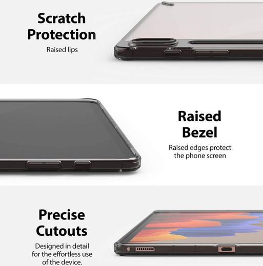 Ringke Fusion Samsung Galaxy Tab S7+ / S8+ Hoes Smoke Black afbeelding 5