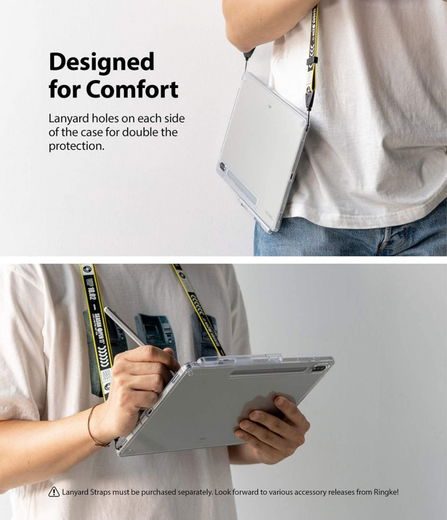 Ringke Fusion Samsung Galaxy Tab S7+ / S8+ Hoes Smoke Black afbeelding 8