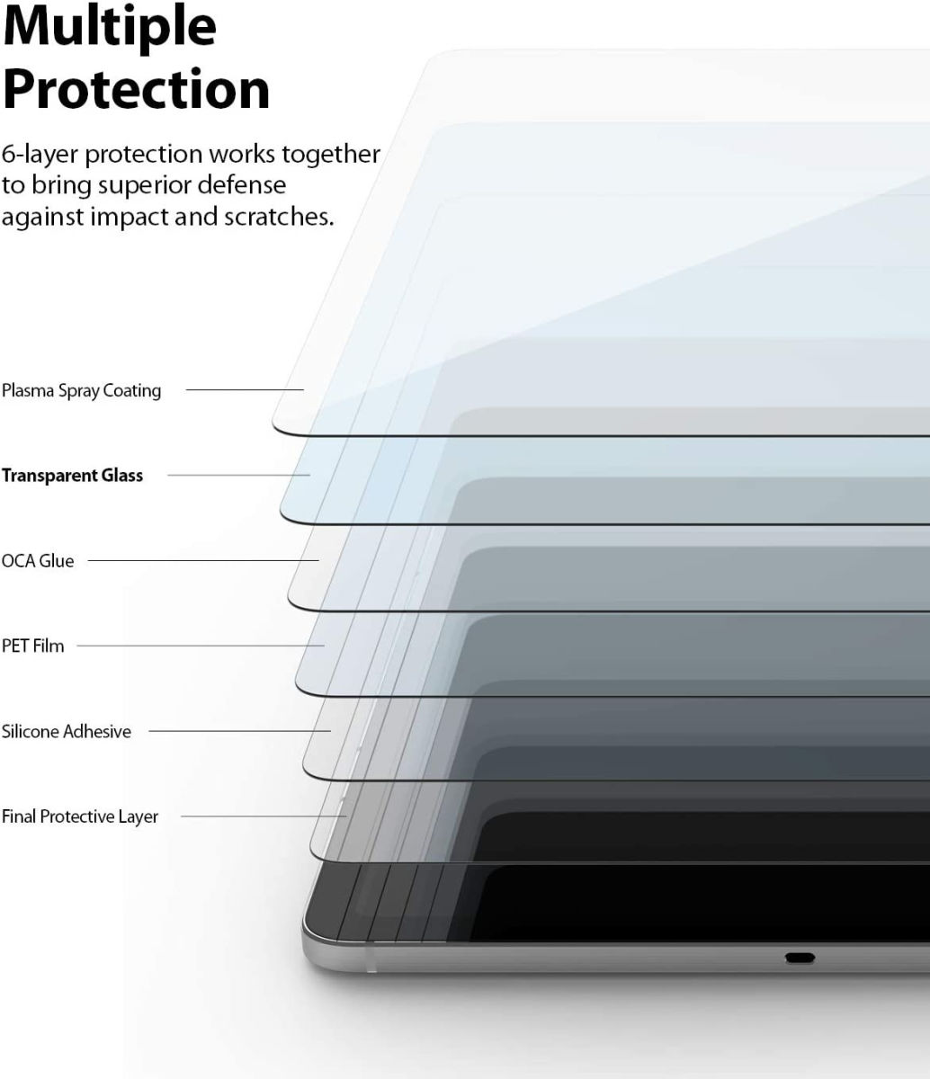 Ringke Invisible Defender Samsung Galaxy Tab S7 Plus Screenprotector afbeelding 9