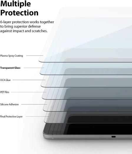 Ringke Invisible Defender Samsung Galaxy Tab S7 Plus Screenprotector afbeelding 9