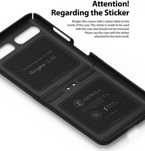 Ringke Folio Signature Samsung Galaxy Z Flip Hoesje met Koord Zwart afbeelding 13