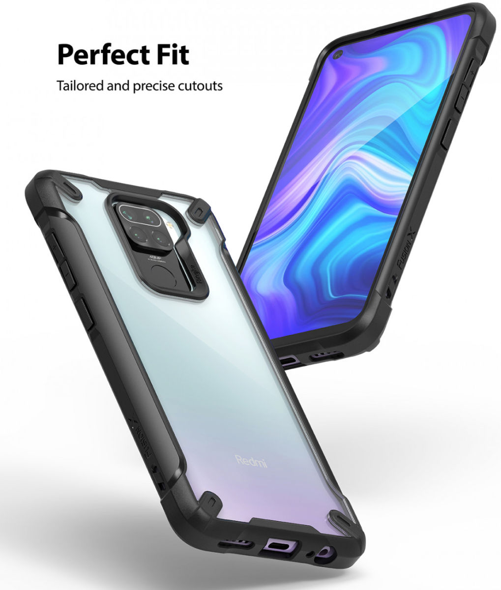 Ringke Fusion X Xiaomi Redmi Note 9 Hoesje Zwart afbeelding 2