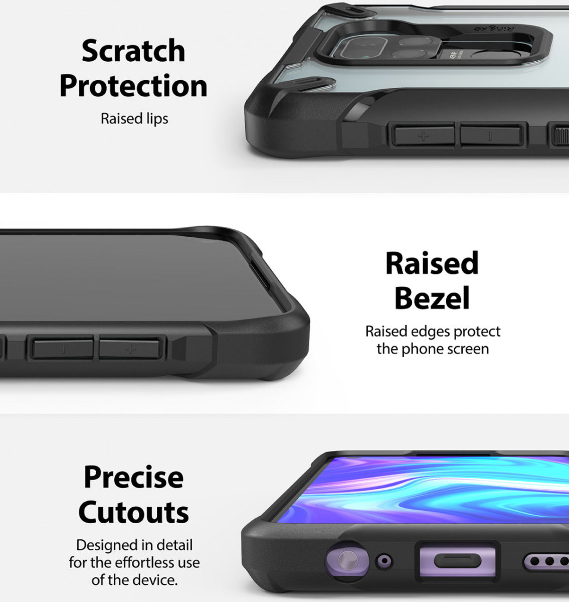 Ringke Fusion X Xiaomi Redmi Note 9 Hoesje Zwart afbeelding 5
